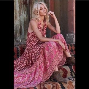 Spell designs delirium maxi dress XL red coral